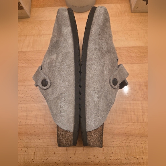 Birkenstock Boston Suede Leather Clogs Taupe Unisex Size EU 39 - Picture 6 of 10